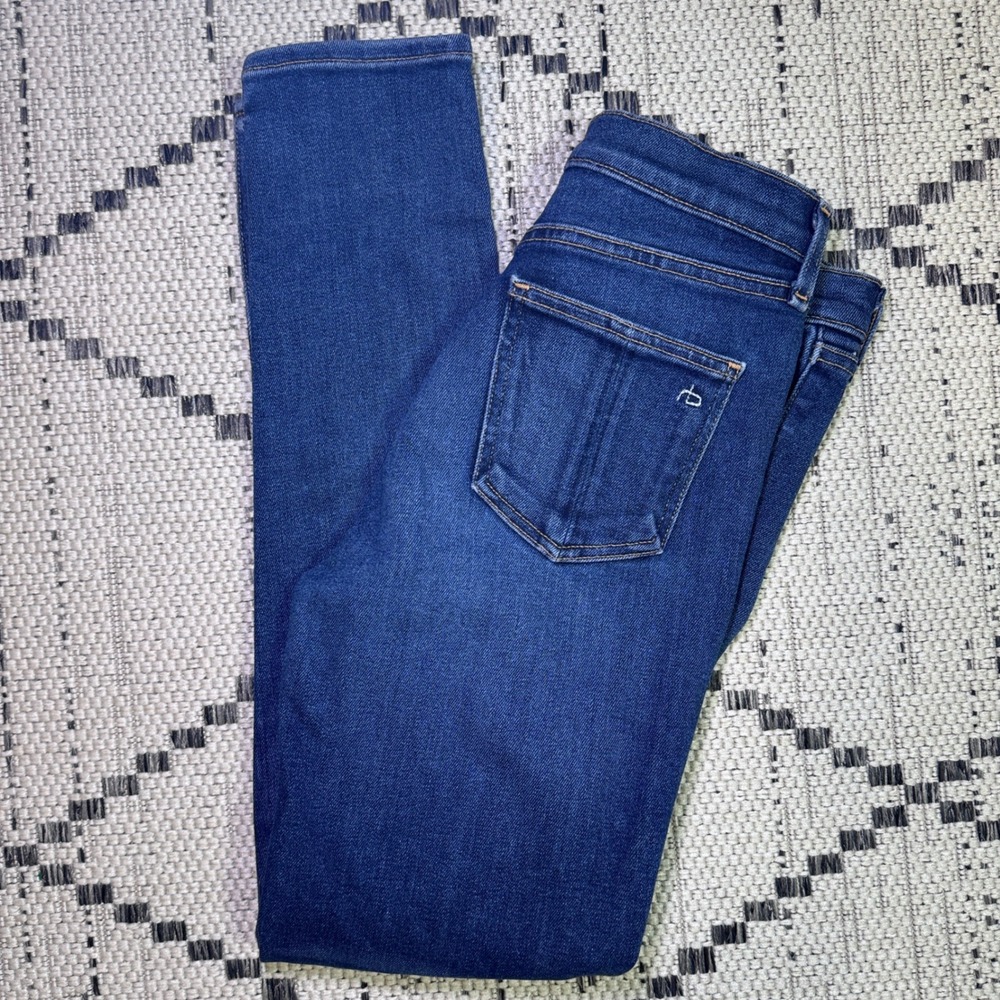 Rag & Bone High Rise Skinny Jeans Dark Wash Denim Comfort Stretch Size‎ 27